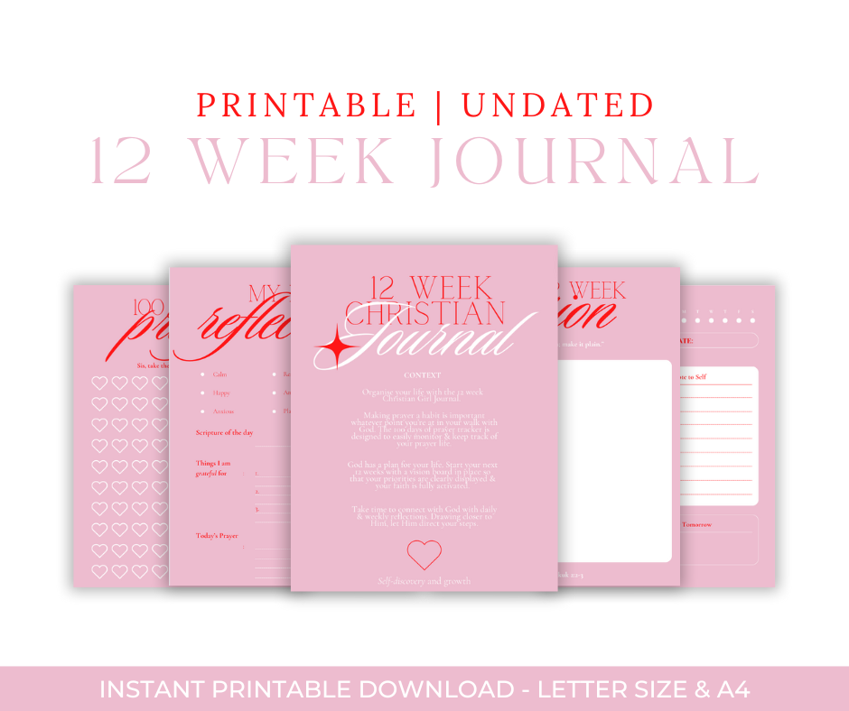 12 Week Christian Girl Journal